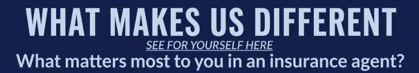 What makes us different? See for yourself here. What matters most to you in an insurance agent?